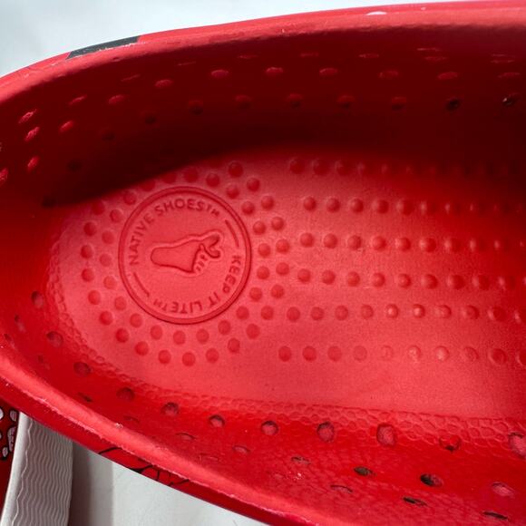 Native Disney Unisex Slip On Shoe Red Minnie Mouse w/Mickey & Minnie Charms W10 - Picture 7 of 11